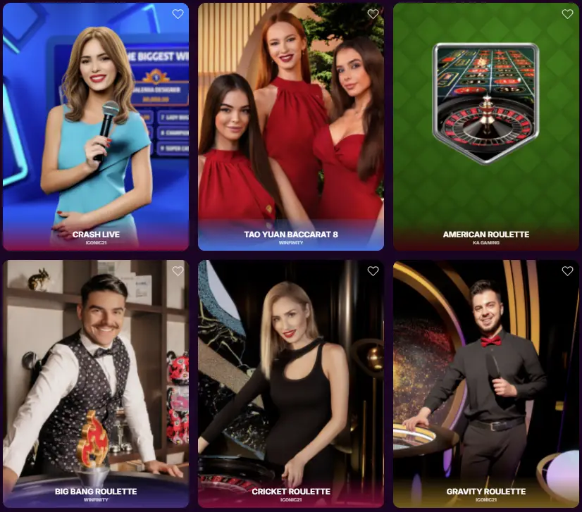 Live dealerspellen bij Duckysino Casino